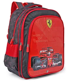 Ferrari World Of Dreams School Bag Red - 18 Inches