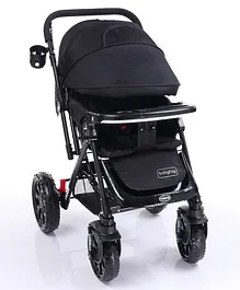 Babyhug Melody Stroller With Reversible Handle & Canopy - Black
