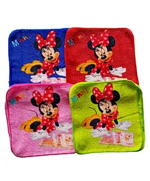 Sassoon Disney Minnie Printed Cotton Wash Cloth Set of 12 - Multicolor