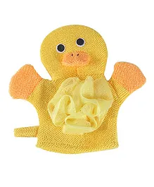 Syga Duck Shaped Bath Glove With Loofah - Yellow