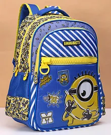 Minions School Bag Blue Yellow - 18 Inches