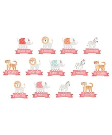 Pearhead First Year Belly Sticker Pink - Pack of 13