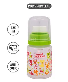 Small Wonder Feeding Bottle Animal Print Green - 125 ml