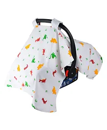 Wonder Wee Canopy Cover For Carry Cot & Car Seat Dino Print