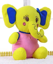 Play Toons Elephant Soft Toy Yellow - Height 40 cm(Color May Vary)