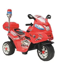 Marktech Battery Operated Ride On Police Bike With Sound Effect - Red 