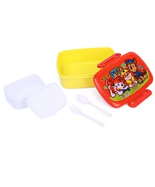 Paw Patrol Lunch Box Top Pups Print - Red Yellow