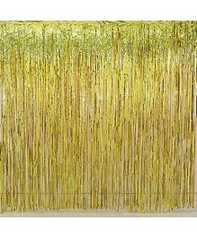 Syga Metallic Foil Curtain - Golden