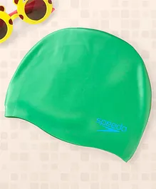 Speedo Silicone Moulded Junior Swim Cap - Green