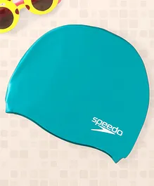 Speedo Silicone Moulded Junior Swim Cap - Blue