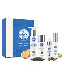 the moms co. Complete Vita Rich Face Care Bundle (Face Wash , Face Cream , Face Serum and Under Eye Cream - Pack of 4