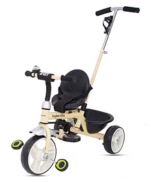 Baybee Blazer 2 in 1 Convertible Baby Tricycle With Parent Push Handle - Cream
