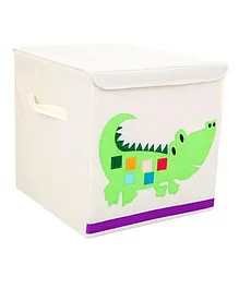 Nee & Wee Crocodile Print Storage Box - Cream