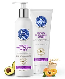 The Moms Co Natural Soothing Relief Wash 200 ml & Soothing Relief Lotion 150ml - Pack of 2