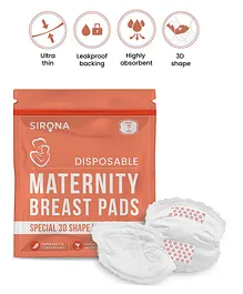 Sirona FDA Approved Premium Disposable Maternity Breast Pads - 12 Pads