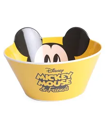 Disney Cone Bowl Mickey Mouse Print - Yellow Black