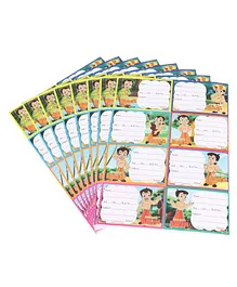 Chhota Bheem Book Labels - 8 Sheets (64 Labels)