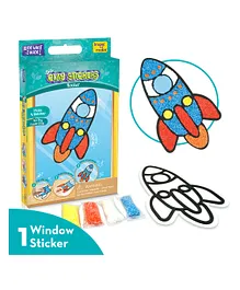 Imagi Make Fleximos Window Art Rocket Sticker - Multicolour