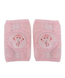 Kassy Pop Anti-Slip Knee Pads Monkey Print - Pink