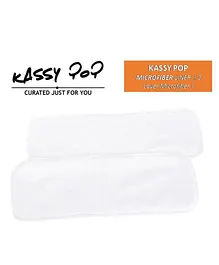 Kassy Pop 3 Layer Microfiber Insert Set of 2 - White