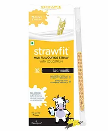 Strawfit Vanilla Milk Flavoring Straws With Colostrum - 7 Pieces