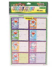 Sticker Bazaar Doraemon Book Labels Multicolor - (6 Sheets) 48 Labels