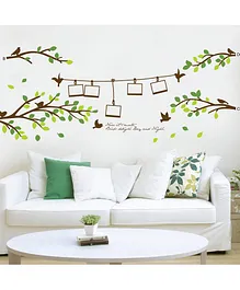 Syga Photo Frame Tree PVC Vinyl Wall Sticker - Green Brown