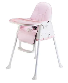 Syga Baby High Chair With Padded Seat - Pink