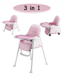 Syga 3 in 1 Cushioned High Chair - Pink