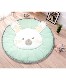 Abracadabra Plush Quilted Play Mat Bunny - Sea Green White