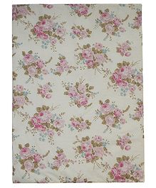 Abracadabra Diaper Changing Mat Single Vintage Floral - Pink & Cream