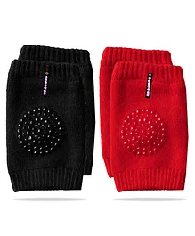 Bembika Anti Slip Baby Knee Pads Pack of 1 Pair - Black Red