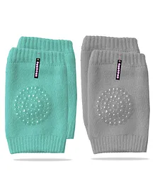 Bembika Anti Slip Baby Knee Pads Pack of 1 Pair - Green Grey