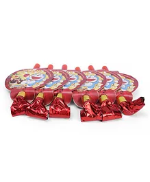 Doraemon Blowout Horns Red - Pack Of 6
