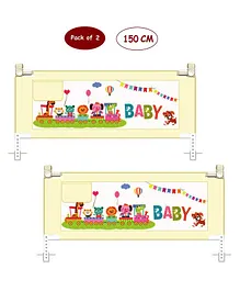 Syga 2 Pieces Baby Bed Rail 1.5 Meters - Cream