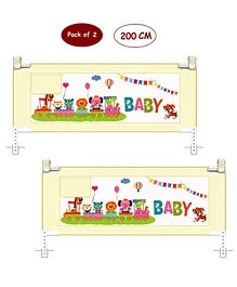 Syga 2 Pieces Baby Bed Rail 2 Meters - Cream