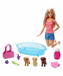 Barbie Pet Dogs Wash Accessories Set Multicolour - Height 29 cm