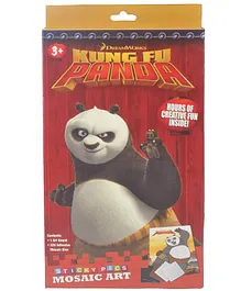 Kung Fu Panda Character Mosaic Art - Black