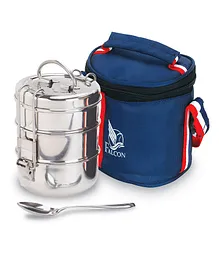 Falcon Foodie Stainless Steel Tiffin Box with Bag & Spoon -  1100ml