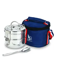 Falcon Foodie Tiffin Box With Bag & Spoon Blue - 1000 ml