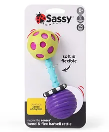 Sassy Bend n Flex Barbell Rattle - Multicolour