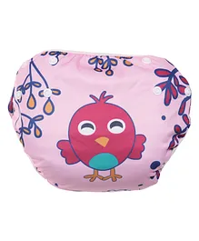 Polka Tots Reusable Swim Diaper Bird Design - Pink