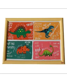 Kidoz Wooden Lap Table- Dinosaur Print - Multicolor