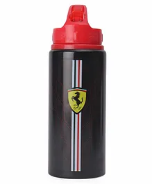 Ferrari Italian Stripe Metal Water Bottle Black - 600 ml