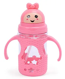Twin Handle Sipper Cup With Cartoon Cap 400 ml (Colour May Vary)