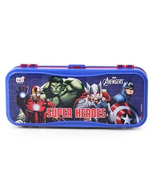 Marvel Avengers Double Sided Pencil Box - Blue & Red