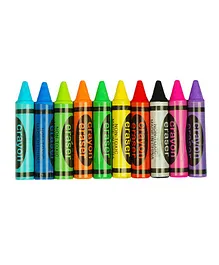 Scoobies Crayon Shape Eraser Multicolour - Pack of 10