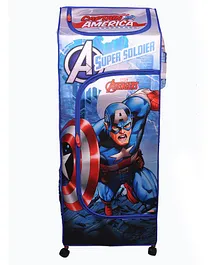 Avengers Storage Unit With Wheels Captain America Print - Blue