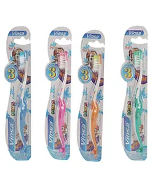Passion Petals Dolphin Shape Toothbrush Pack of 4 (Colour May Vary)