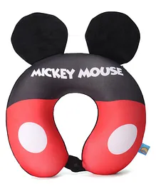 Disney Mickey Mouse U Shaped Neck Pillow - Red Black